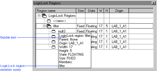 filter Assigned to Region_Filter LogicLock Region