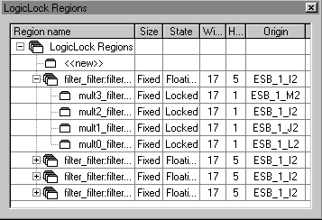 Imported LogicLock Constraints